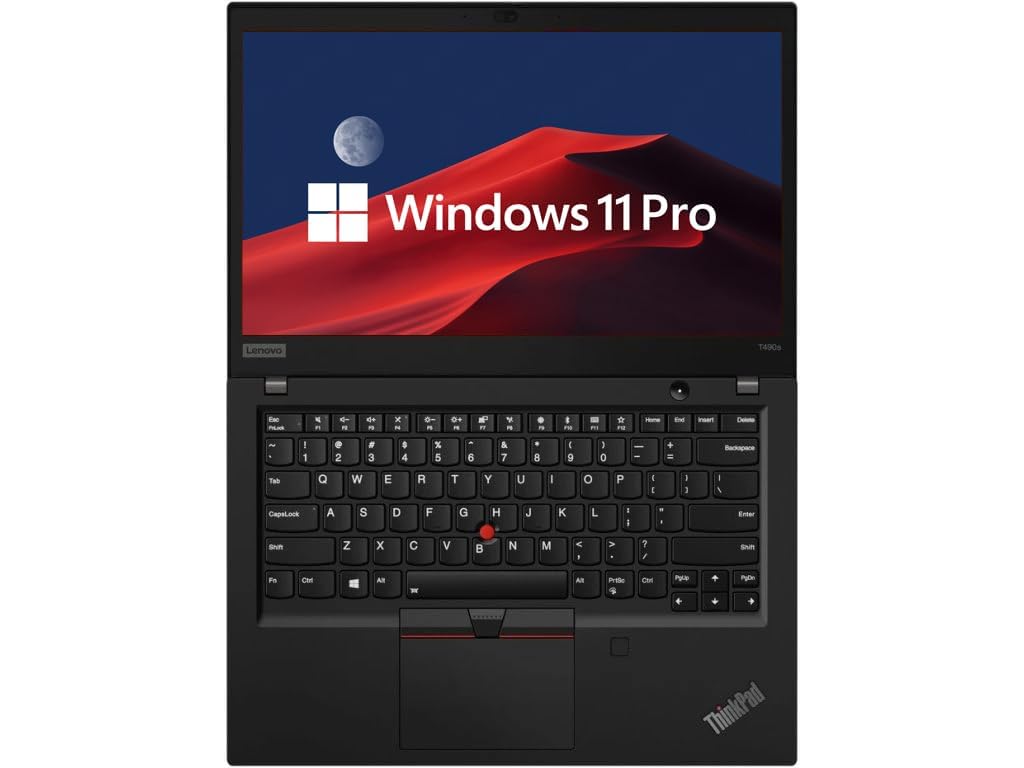 Lenovo Thinkpad T490s Business Laptop, 14-inch FHD (1920x1080), Intel Core i5-8265U, 16GB RAM, 512GB SSD, US QWERTY keyboard, Windows 11 Pro (Refurbished)