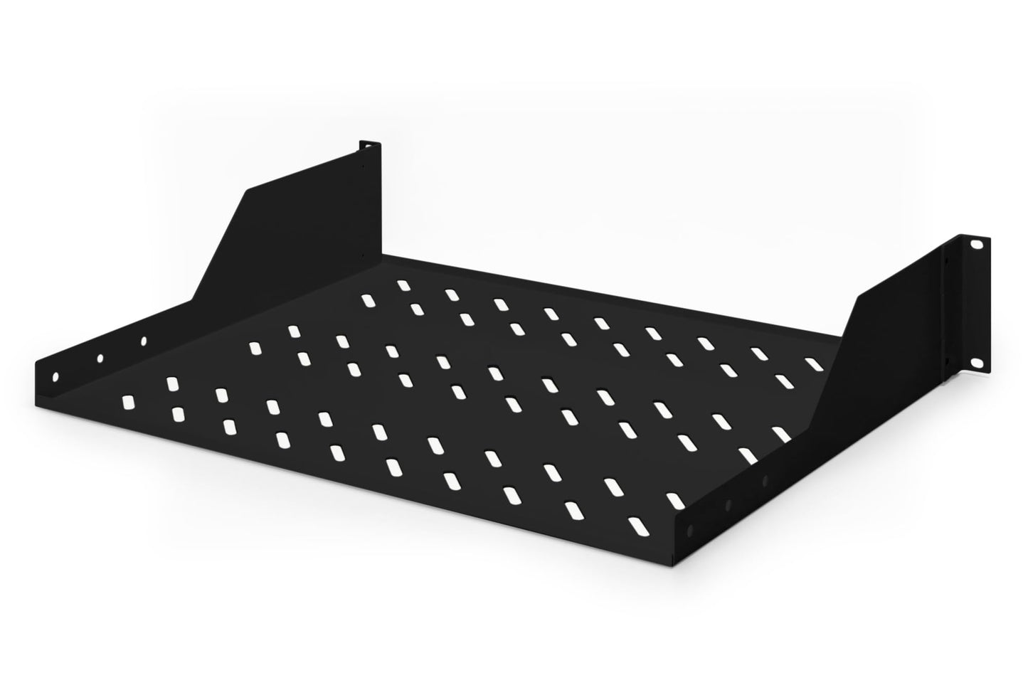 DIGITUS shelf for fixed installation – 19-inch 2U – 352 mm deep – black - DN-19