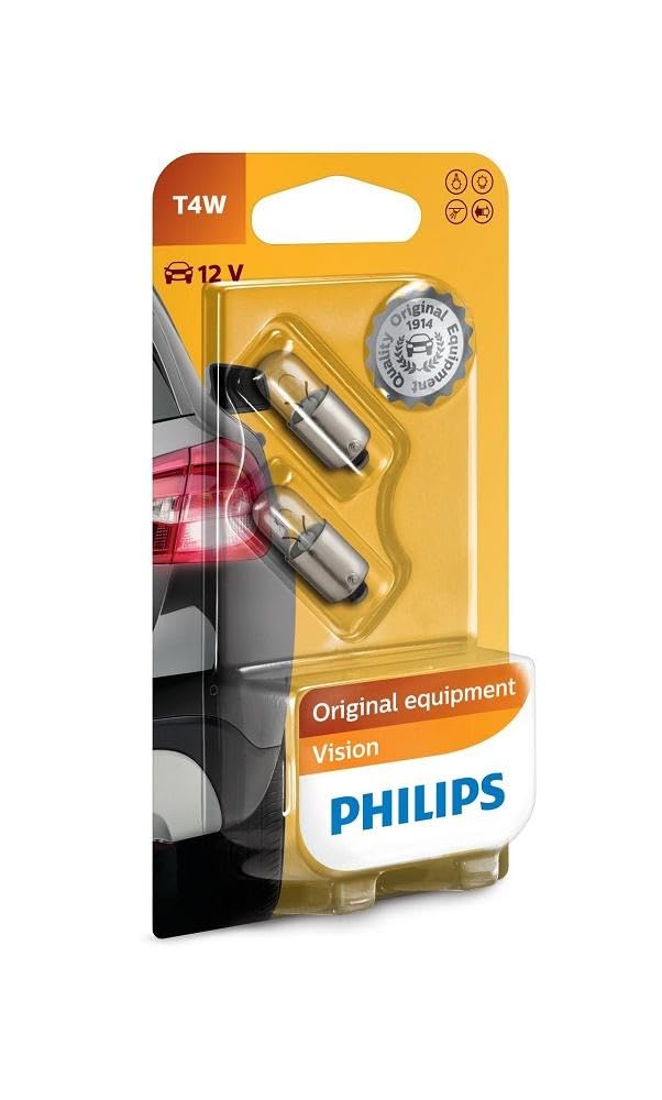 Philips 12929B2 Vision T4W signal lamp - parking light lamp, blister pack of 2, 4W 12V - 0730021