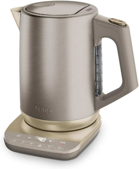 Ninja Perfect Temperature Kettle, 1.7 L, Stainless Steel, Rapid Boil Function, 6 Temperature Settings, Stonegold - KT201EUSTGD