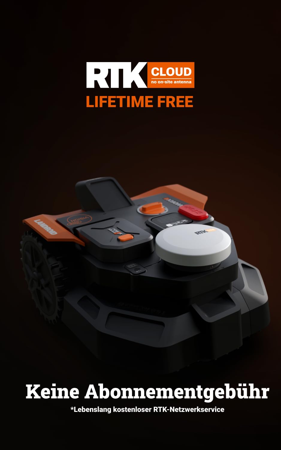 Worx Vision Cloud WR305E, robot de tăiere 2WD fără cablu de limitare, 500 m²