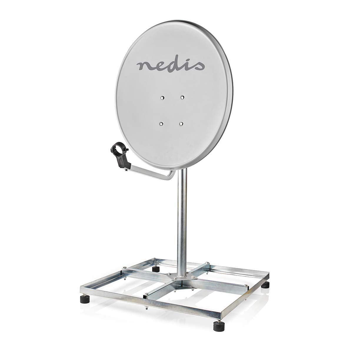 Nedis - Satellite Stand Balcony - 4 x 30 x 30 cm - Galvanized Steel - Silver - 5412810298051