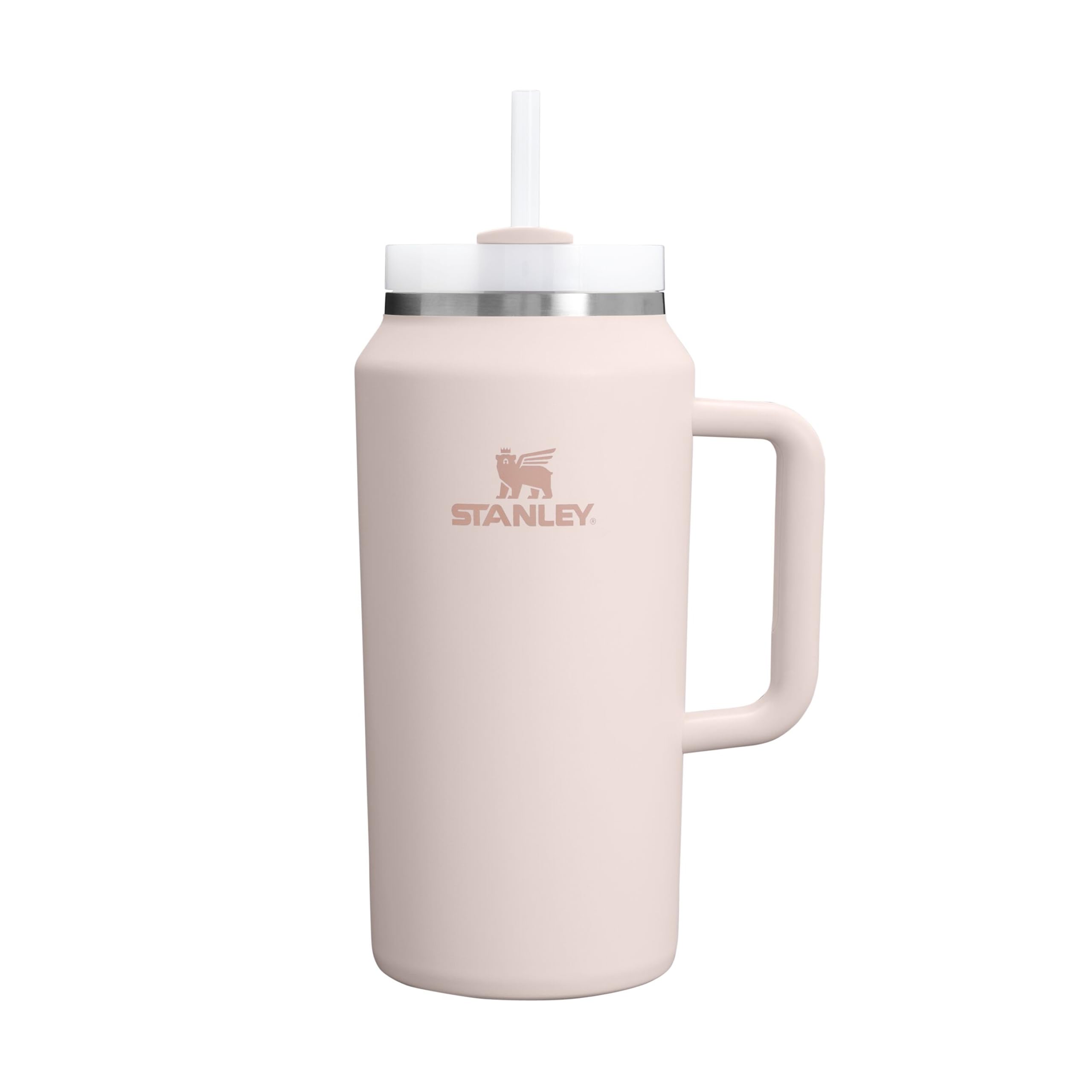 STANLEY 1913 Quencher H2.0 FlowState drinking bottle with straw 1.9L - Thermo mug Cools for 15 hours - 60 hours Ice cold - Dishwasher safe - Thermos bottle BPA free - Drinking cup - Rose Quartz - 100000112504
