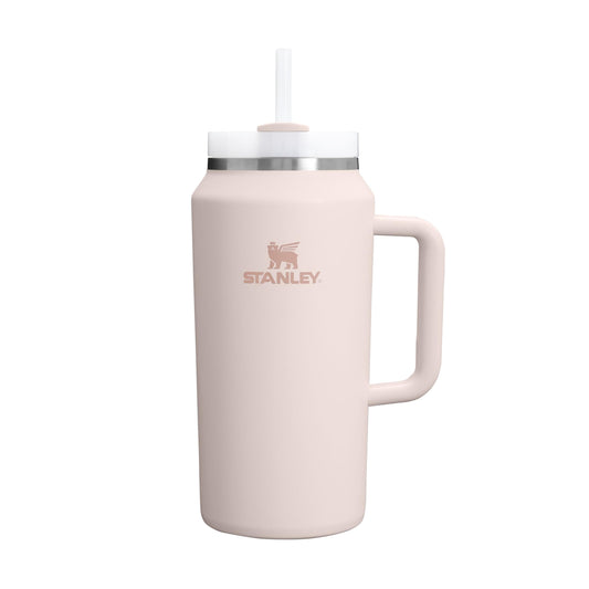 STANLEY 1913 Quencher H2.0 FlowState drinking bottle with straw 1.9L - Thermo mug Cools for 15 hours - 60 hours Ice cold - Dishwasher safe - Thermos bottle BPA free - Drinking cup - Rose Quartz - 100000112504
