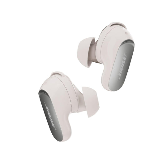 Bose QuietComfort Ultra Bluetooth Earbuds (2nd Gen), Wireless Noise Canceling Earbuds, Up to 6 Hours Battery Life, IPX4 Rating, 360 Degree Sound, Deep Bass, Smoke White - 896637-0020