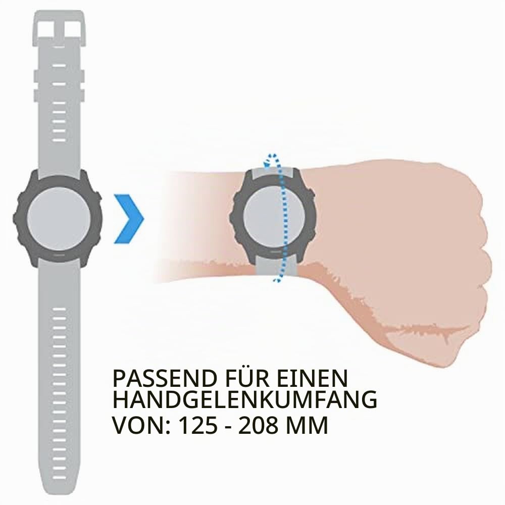 Brățară de ceas Garmin roșie melanj 22mm - 010-12863-06