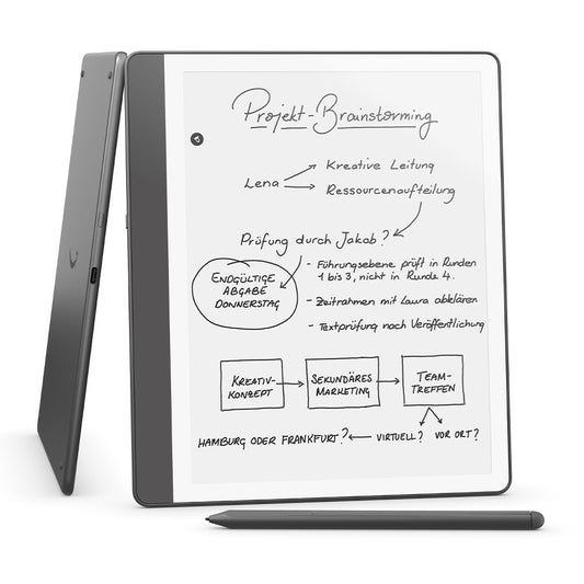 Amazon Kindle Scribe (64 GB) – Innovative display with even bezels | Just write in books and documents | With notebook summary | With premium stylus | – Anthracite - C4A6T4