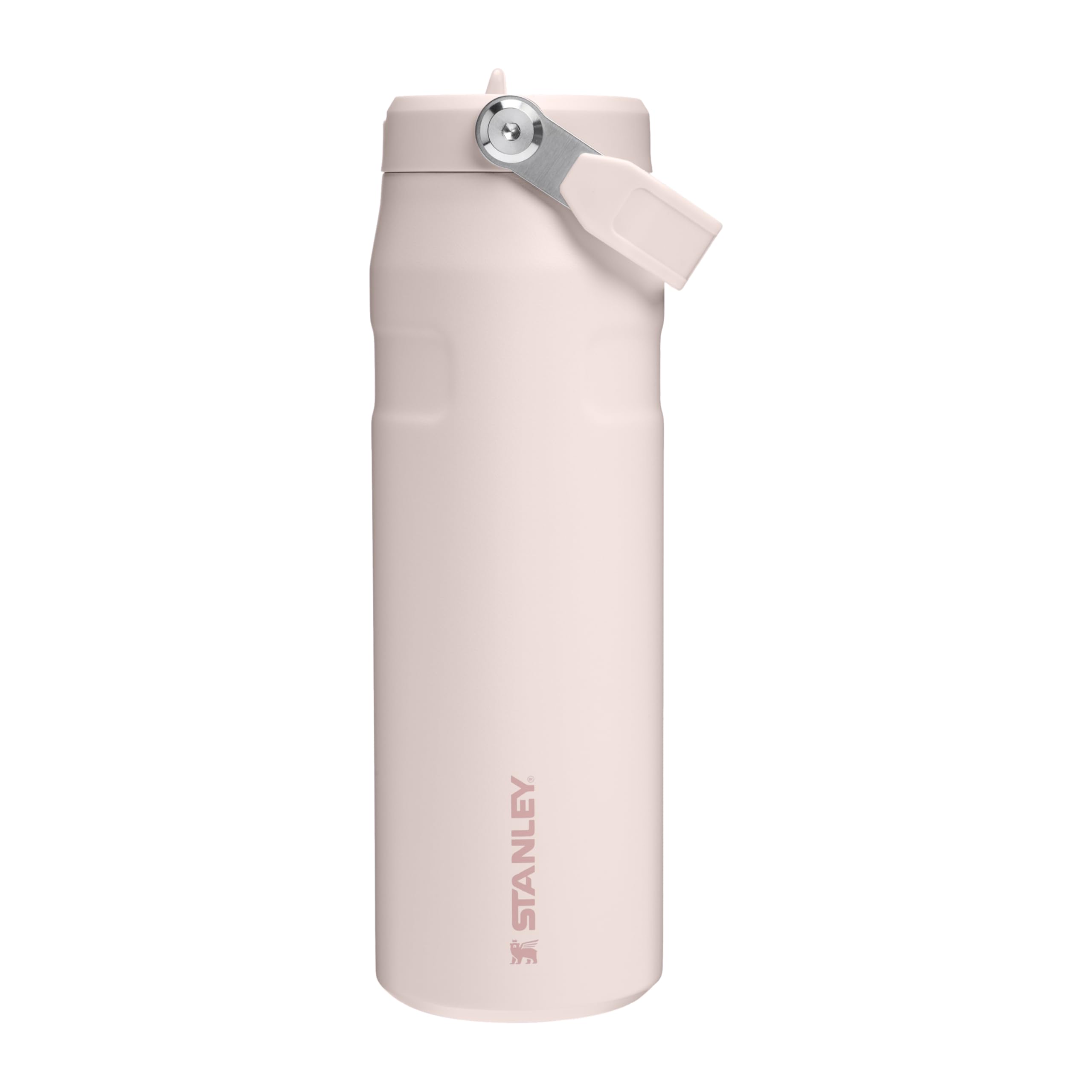 Stanley 1913 Flip Straw Drinking Bottle with Straw 0.7L - Thermal Mug Cools for 10 Hours - Ice Cold for 3 Days - BPA Free - Leakproof - For Cup Holders - Dishwasher Safe - Rose Quartz - 10-11283-145
