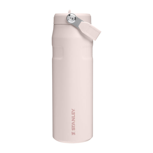 Stanley 1913 Flip Straw Drinking Bottle with Straw 0.7L - Thermal Mug Cools for 10 Hours - Ice Cold for 3 Days - BPA Free - Leakproof - For Cup Holders - Dishwasher Safe - Rose Quartz - 10-11283-145