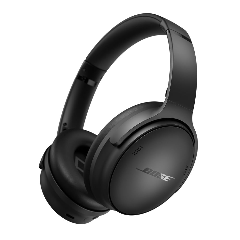 Bose QuietComfort wireless headphones with microphone and noise canceling, Bluetooth over-ear headphones, audiophile headphones, on-ear headphones with noise canceling, up to 24 hours of battery life, black - 884367-0100