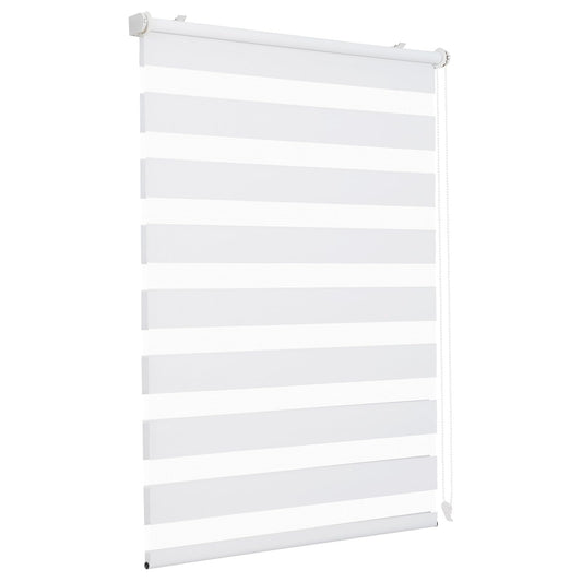 Sekey double roller blind Klemmfix without drilling for windows, double roller blind 115 cm wide, duo roller blind sun protection, 115x210cm, white - 38Z-WE-1151