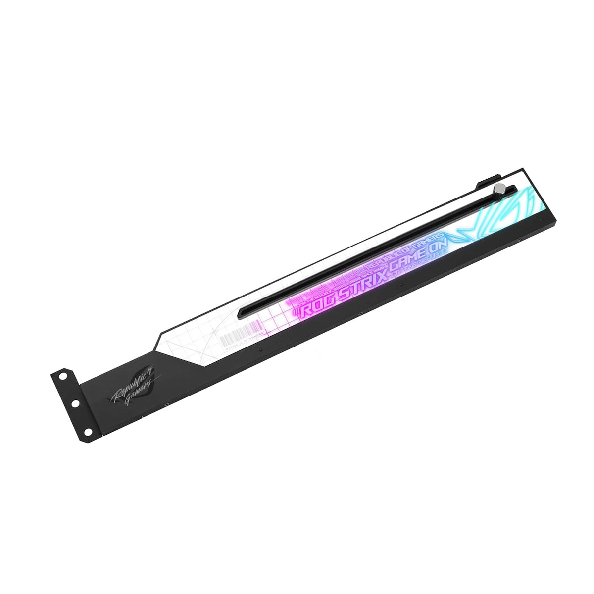 ASUS ROG Strix ARGB graphics card holder (GPU holder, AURA Sync ARGB lighting, adjustable size, easy installation, compatible with ATX cases, black) - ASUSTeK