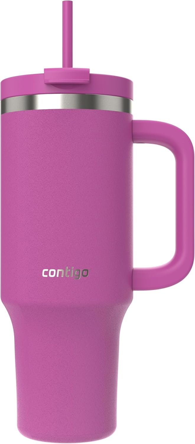 Contigo thermos bottle 1200 ml with handle and straw | Stainless Steel Insulated Thermal Drinking Bottle with Lid | Cools for 29 hours | Travel Mug | Thermo mug | | Galactic - 2201793