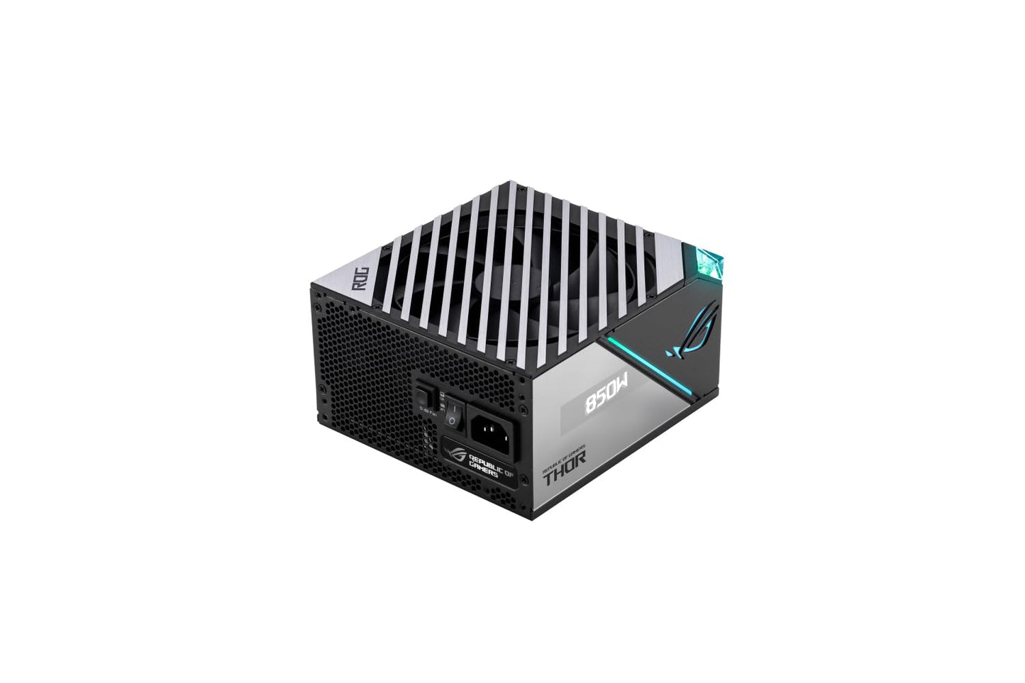 ASUS ROG Thor 850W Platinum II power supply (Aura Sync RGB lighting, OLED display, 135 mm axial tech fan with PWM control, 0dB cooling, PCIe 5.0 Ready) - 90YE00L2-B0NA00