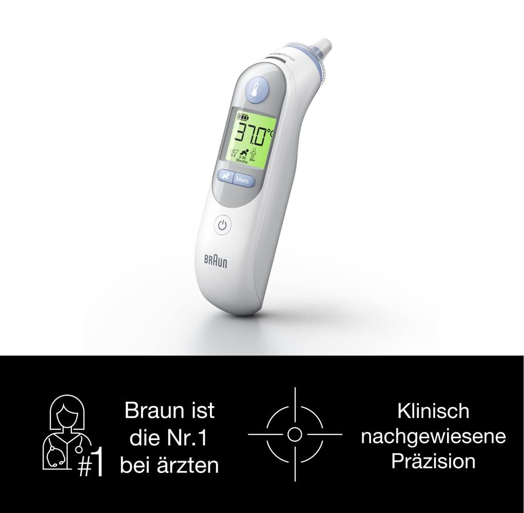 Braun ThermoScan 7 Ear Thermometer BRAIRT6520 | Age Precision Technology | Color-Coded Digital Display | Baby and Toddler Friendly | The #1 Brand Among Doctors(1)