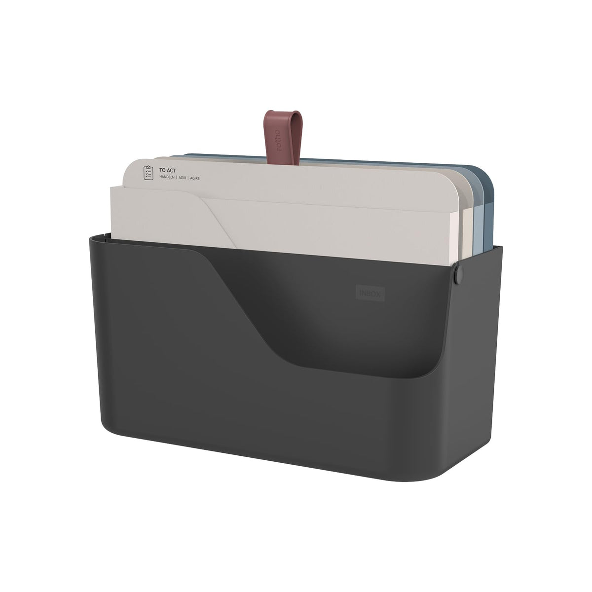 Rotho MyPaper Plus Desk Organizer A4 including 4 FSC folders Black - 1060008080WS