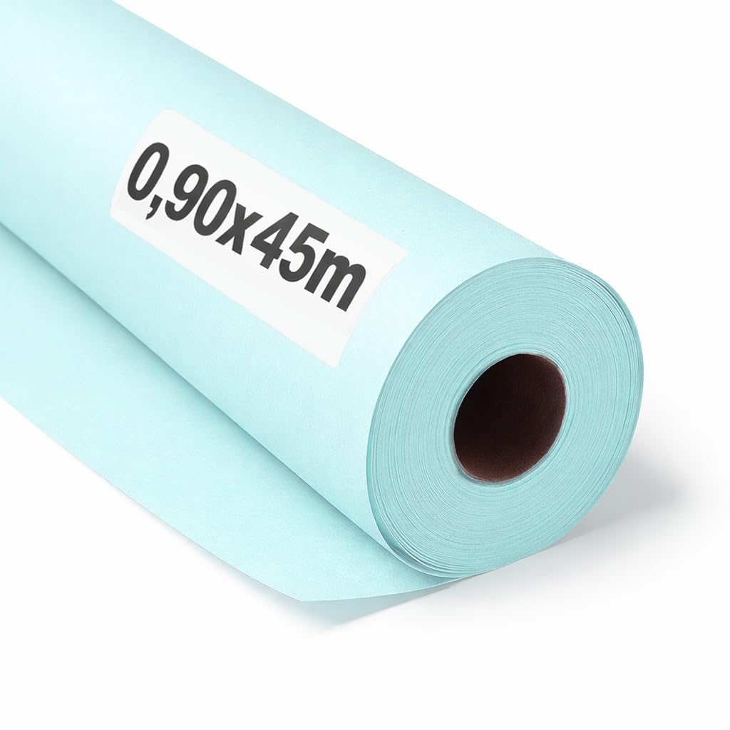 OFITURIA Kraft Paper Blue Pastel - Roll 0.90 × 45 m - 6 Rolls - Wrapping Paper and Packaging Paper - Craft Paper for DIY, Decoration and Sewing Patterns - Tear-Resistant and Easy to Cut - COM620-parent2