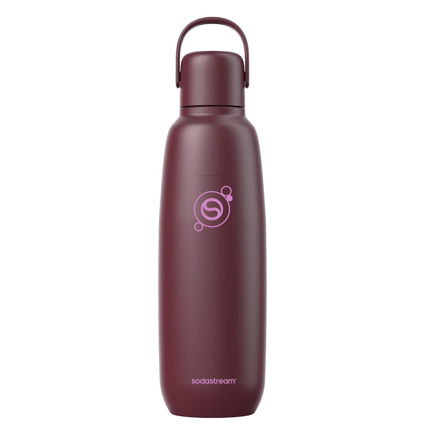 Sodastream fizz & go stainless steel bottle 0.9L, thermos bottle, Pomegranate Red - 7290119793587