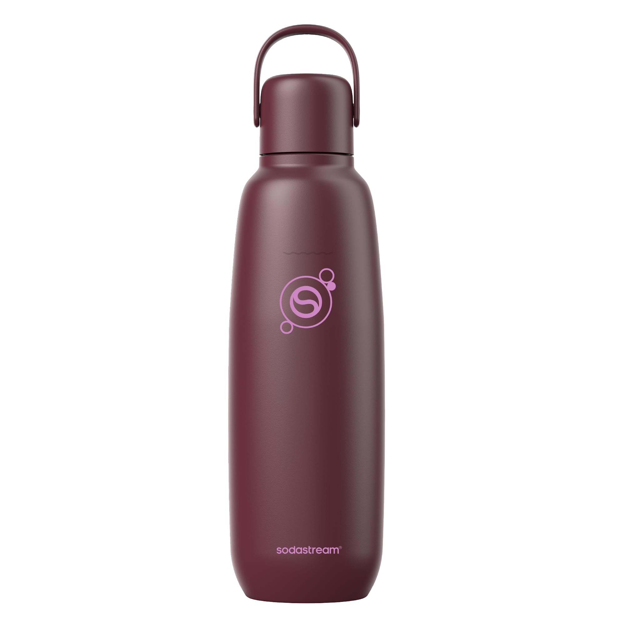 Sodastream fizz & go stainless steel bottle 0.9L, thermos bottle, Pomegranate Red - 7290119793587
