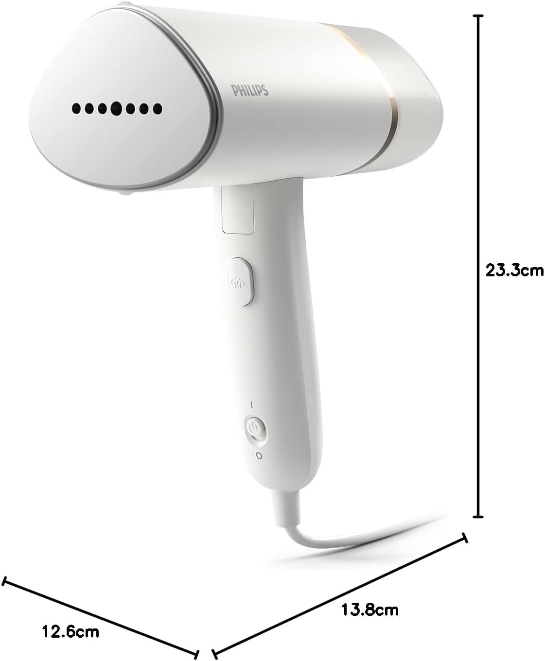 Philips 3000 Series Portable Steamer - 1000W, Compact and Foldable, 120ml Water Tank Constant Steam Output 20g/min, No Ironing Board Required, White (STH3020/10)