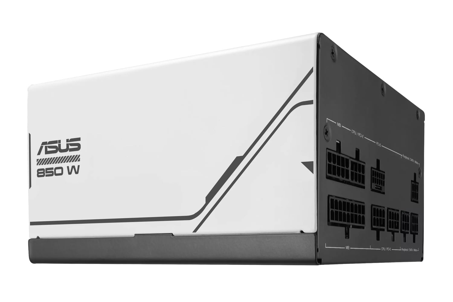 ASUS Prime 850W Gold power supply (850 watts, for all-round PCs and gaming PCs, 80 Plus Gold certification, ATX 3.1 compatible, PCIe 5.1, fan with double ball bearings, black/white) - 90YE00U0-B0NA00