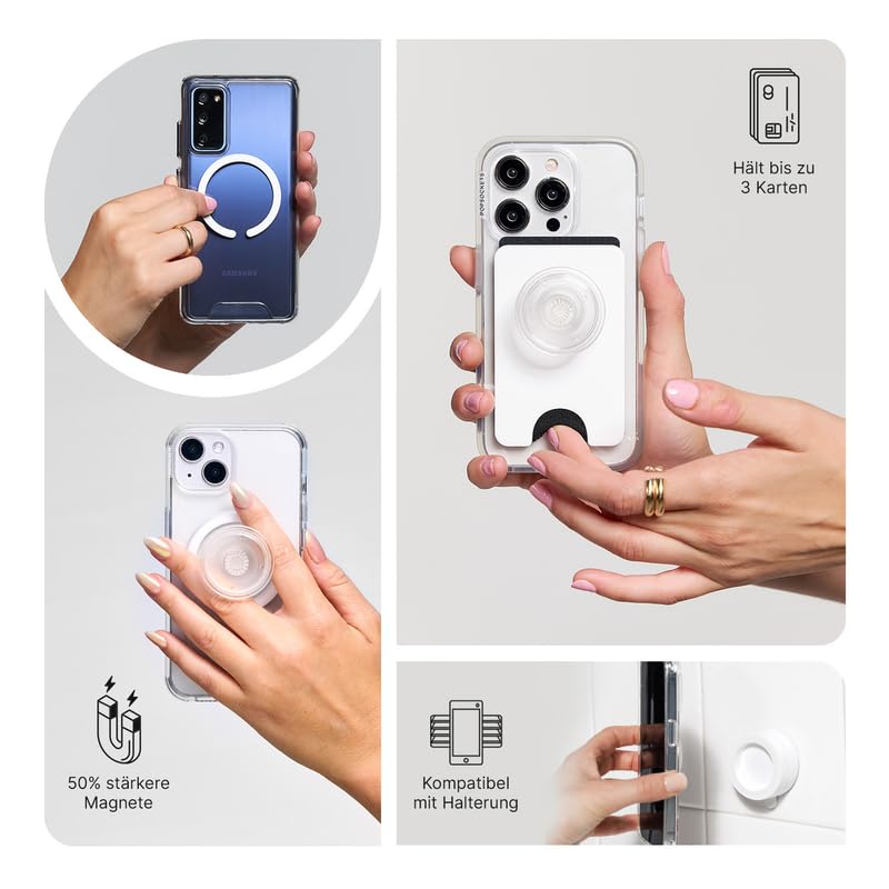 PopSockets Mobile Phone Grip for MagSafe, Magnetic Holder, Mobile Phone Stand, Light Blue - Blue Sigh - 807195