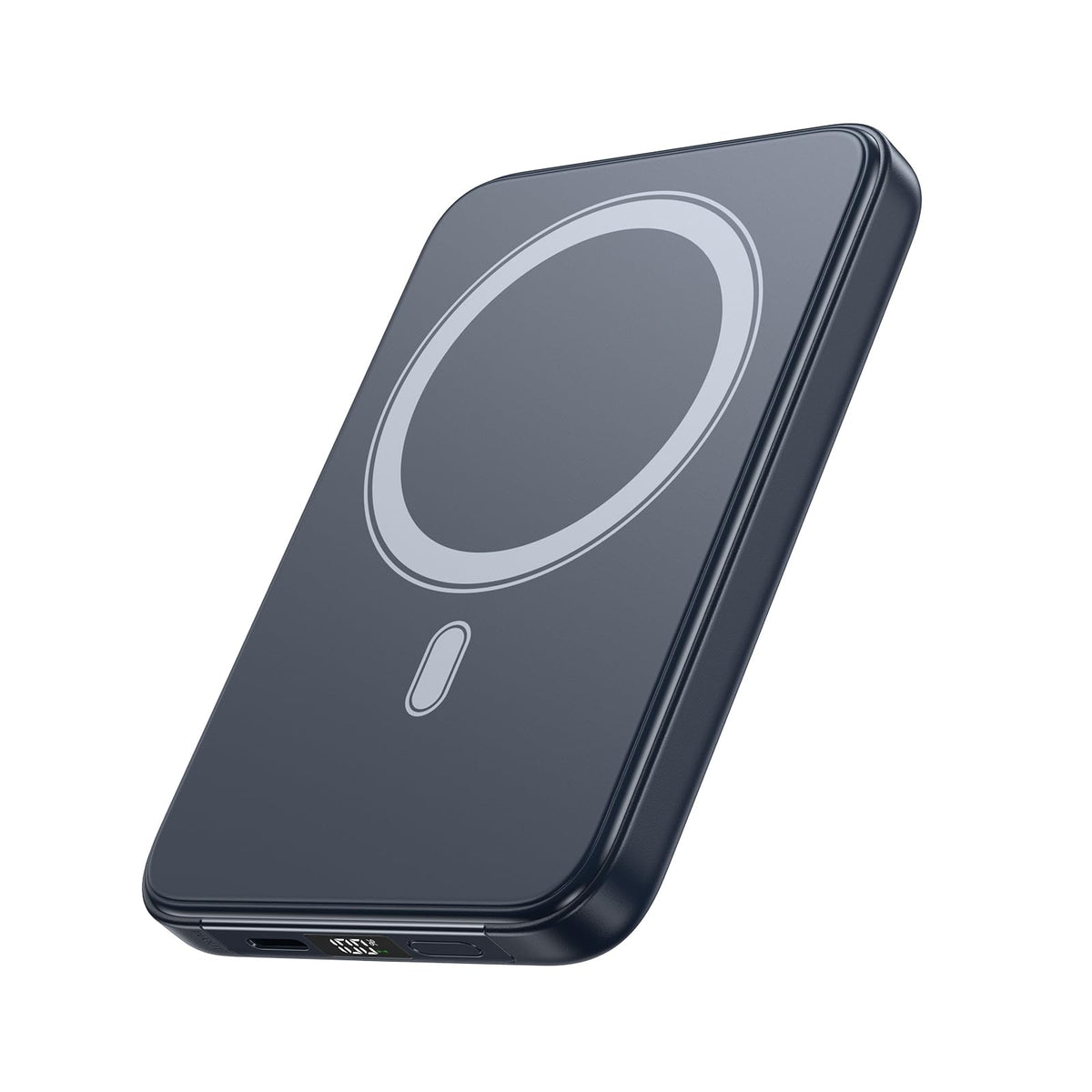 A ADDTOP Magnetic Power Bank 10000mAh- 20W Schnelllade iPhone Ladegerät for Magnetisch, UltraSlim Wireless Portable Charger with USB-C In&Out, LED Display Akku-Pack für iPhone 17/16/15/14/13/12 Blau - C19PW