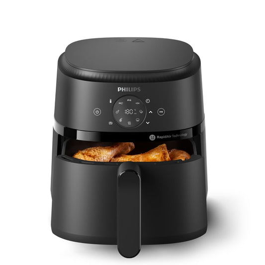 Philips Airfryer 2000 Series Hot Air Fryer, 4.2L, Digital Touchscreen, 13 Cooking Options, 9 Preset Functions, 90% Less Fat with RapidAir Technology, 1500W Power, Black (NA229/00)
