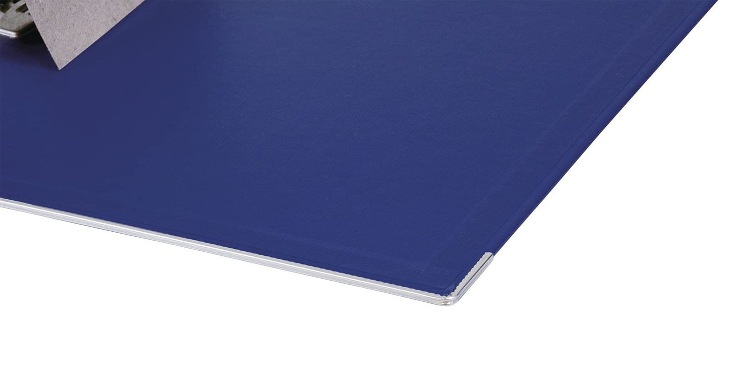 Donau Premium Slim Folder Pack of 10/DIN A4/5 cm/10 Pieces/Blue/Plastic Cover PP/Carton Paper Slot Folder Office Folder File Ring Binder/Green Dot - 3955001PL-10