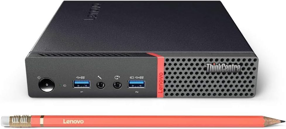 Lenovo ThinkCentre M900 Mini PC Tiny Computer, Intel Core i7-6700, 8 GB DDR4 RAM, 256 GB SSD, WiFi, Bluetooth, US QWERTY keyboard, Windows 11 Pro (refurbished)