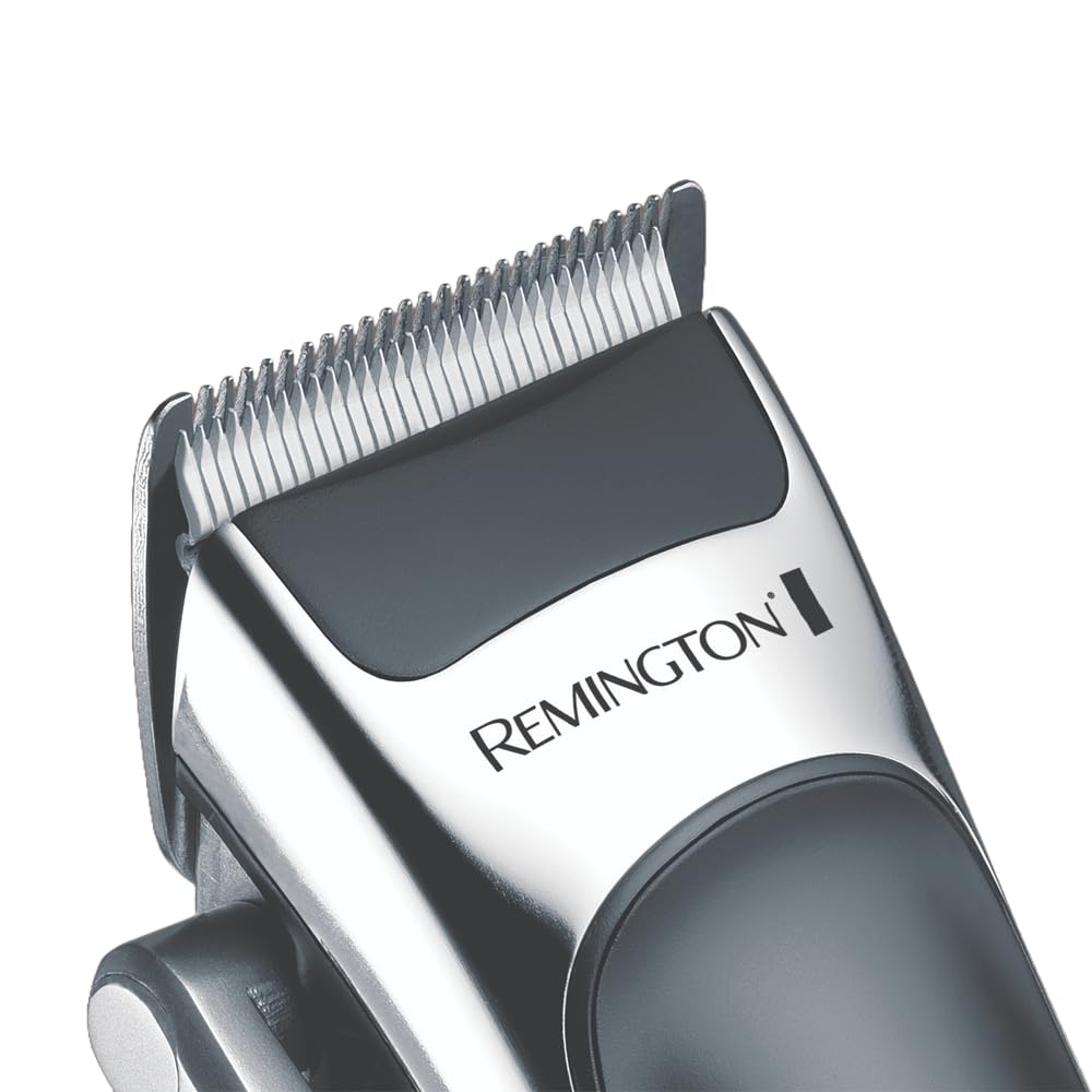 Remington Hair Clipper Professional [self-sharpening ceramic blades with adjustment lever/0.5-25mm] Hair Clipper Set (8 attachment combs, mains/battery operation, lithium, professional case with hairdresser accessories) HC363C