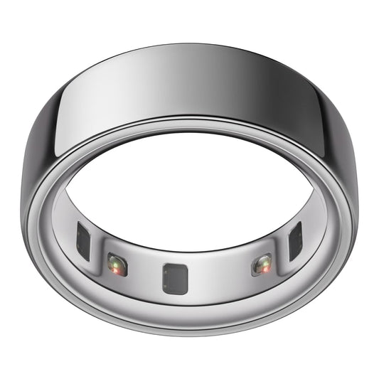Oura Ring 4 - Silver - Size 4 - Smart Ring | First measure with Oura Ring 4 Sizing Kit | Sleep Tracking Wearable - Heart Rate - Fitness Tracker - Up to 8 days battery life - JZ90-54217-04