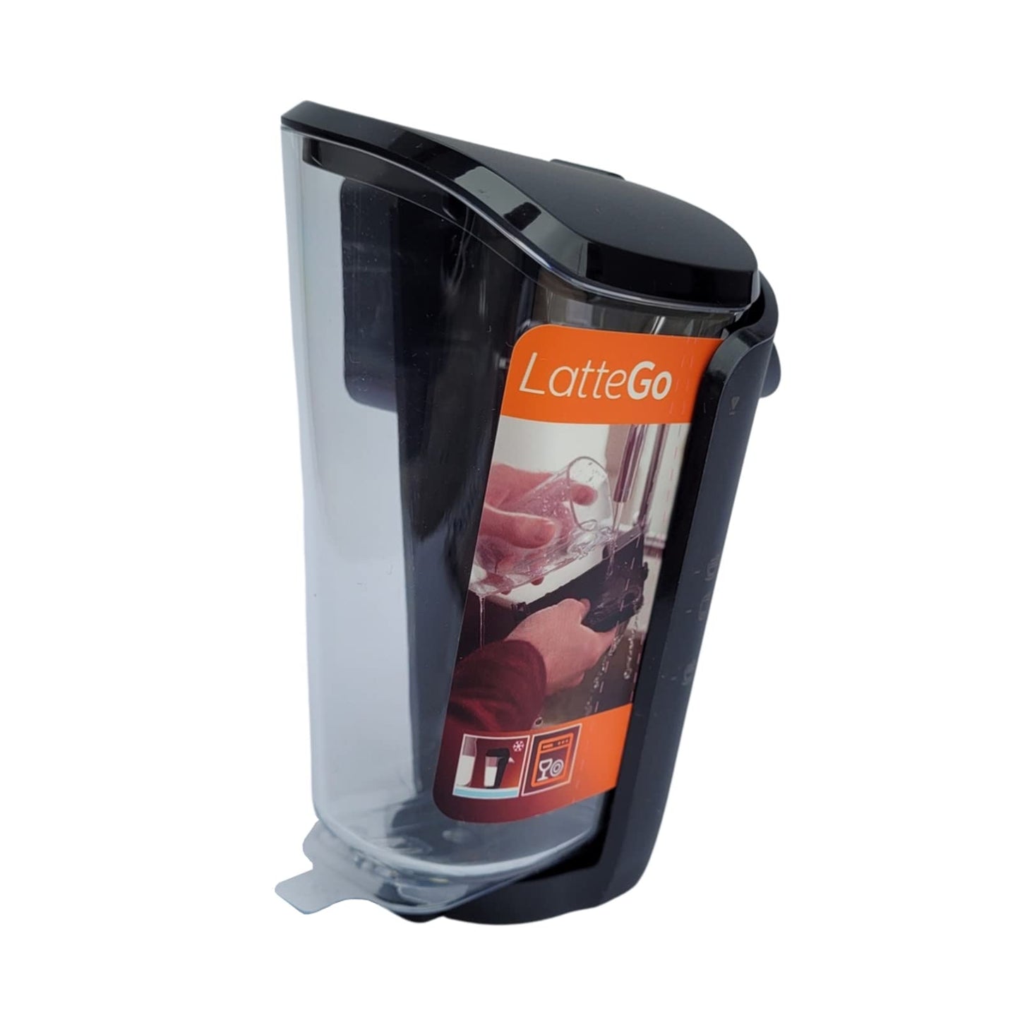 Philips milk container (version C) for LatteGo coffee machine, black, silver, transparent - Milchbehälter