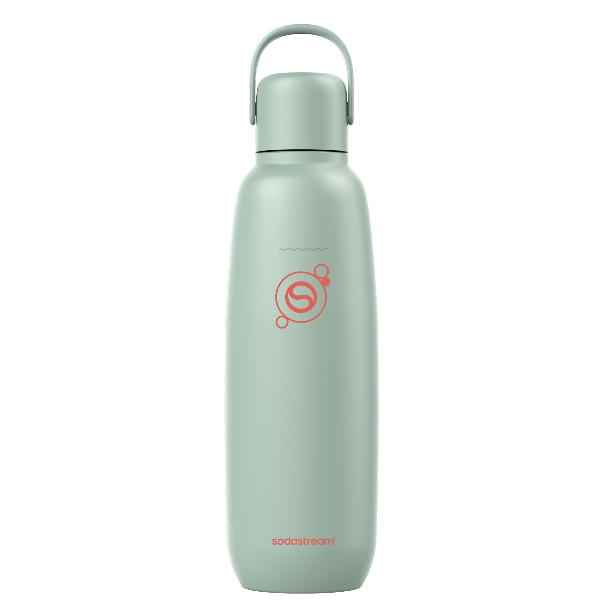 sodastream fizz & go stainless steel bottle 0.9L, thermos bottle, mint green - 1062412980