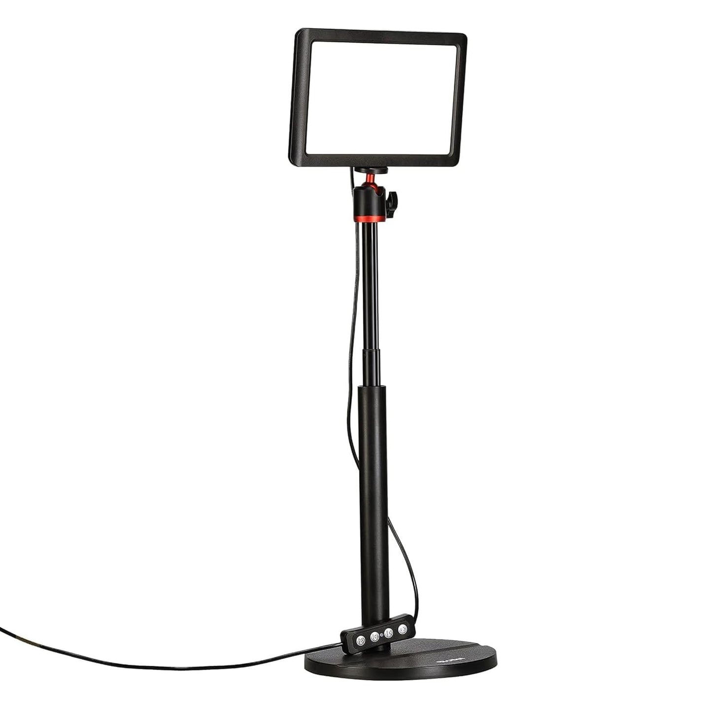 Rollei Lumis Key-Light, LED video light incl. table tripod with remote control on the cable for illuminating video streams and conferences 28555 black