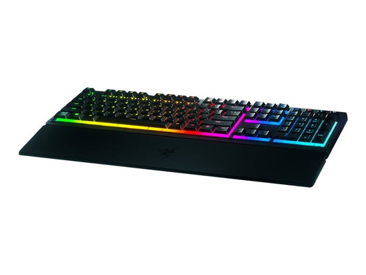 Razer Ornata V3 Gaming Keyboard (Hybrid Switch, Mecha-Membrane, UV-coated Keys, Soft Magnetic Wrist Rest, RGB Chroma), ES Design, Black - RZ03-04461100-R311
