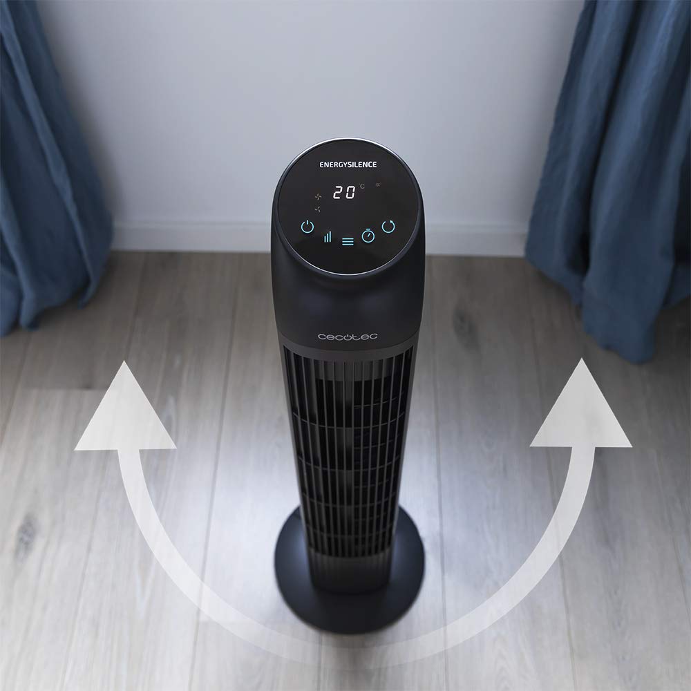 Cecotec tower fan with remote control and timer EnergySilence 8050 SkyLine Smart. 45W, Altra 33", copper motor, 3 speeds, oscillation, LED display - 05971