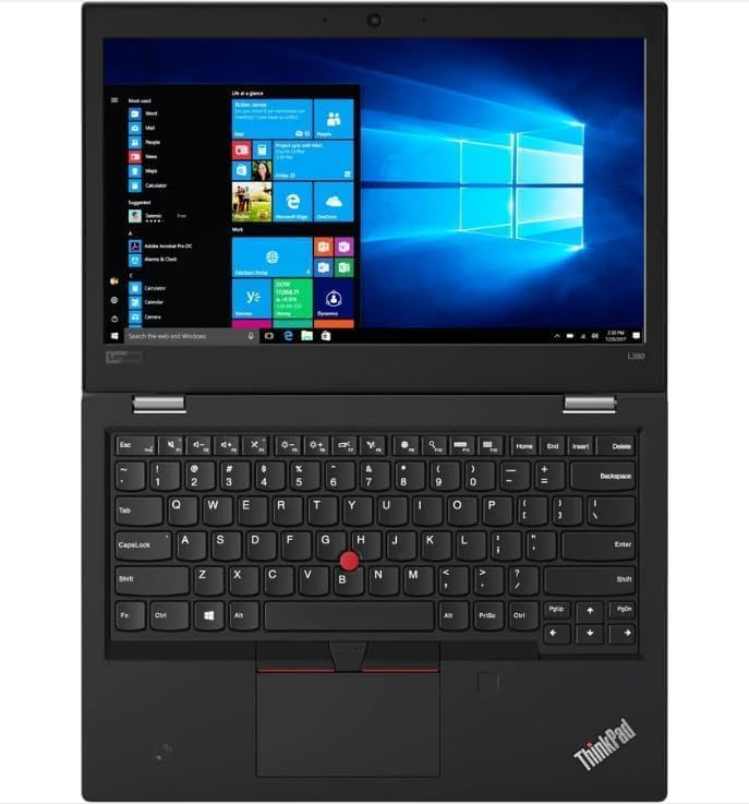 Lenovo ThinkPad L380 Laptop de afaceri, notebook de 13,3 inch, Intel Core i5-8250U, 16GB RAM, 256GB SSD, tastatură japoneză, Windows 11 Pro (recondiționat)