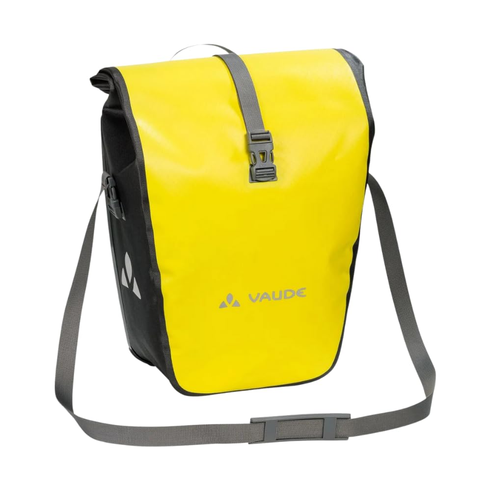 VAUDE bicycle bag for luggage rack Aqua Back Single 1 x 24 L in yellow, rear wheel bag waterproof, bicycle luggage rack bag at the back, easy attachment - Made in Germany - 12413