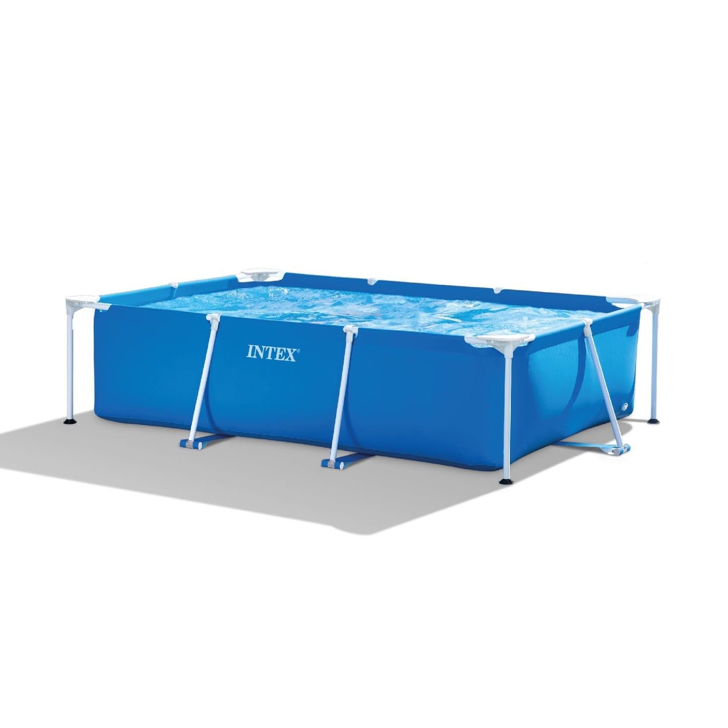 INTEX "Metal Frame" pool rectangular above ground pool (260 x 160 x 65cm) children's pool family pool swimming pool volume approx. 2,282l, blue (28271NP)