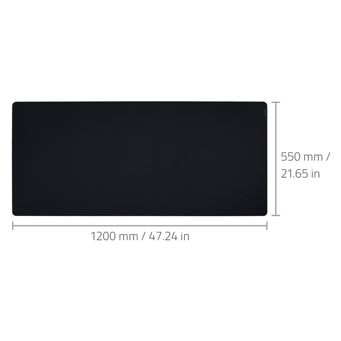 Razer Gigantus V2 3XL - Soft gaming mouse pad for fast gaming styles and optimal control (1200 x 550 x 4mm, textured micro-fabric fabric, non-slip rubber) black - RZ02-03330500-R3M1