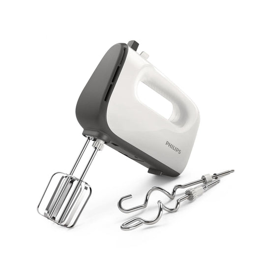 Philips Domestic Appliances HR3741/00 hand mixer, 450 W, 5 speeds plus turbo, 21.41 x 20.8 x 11.4 cm, white/black