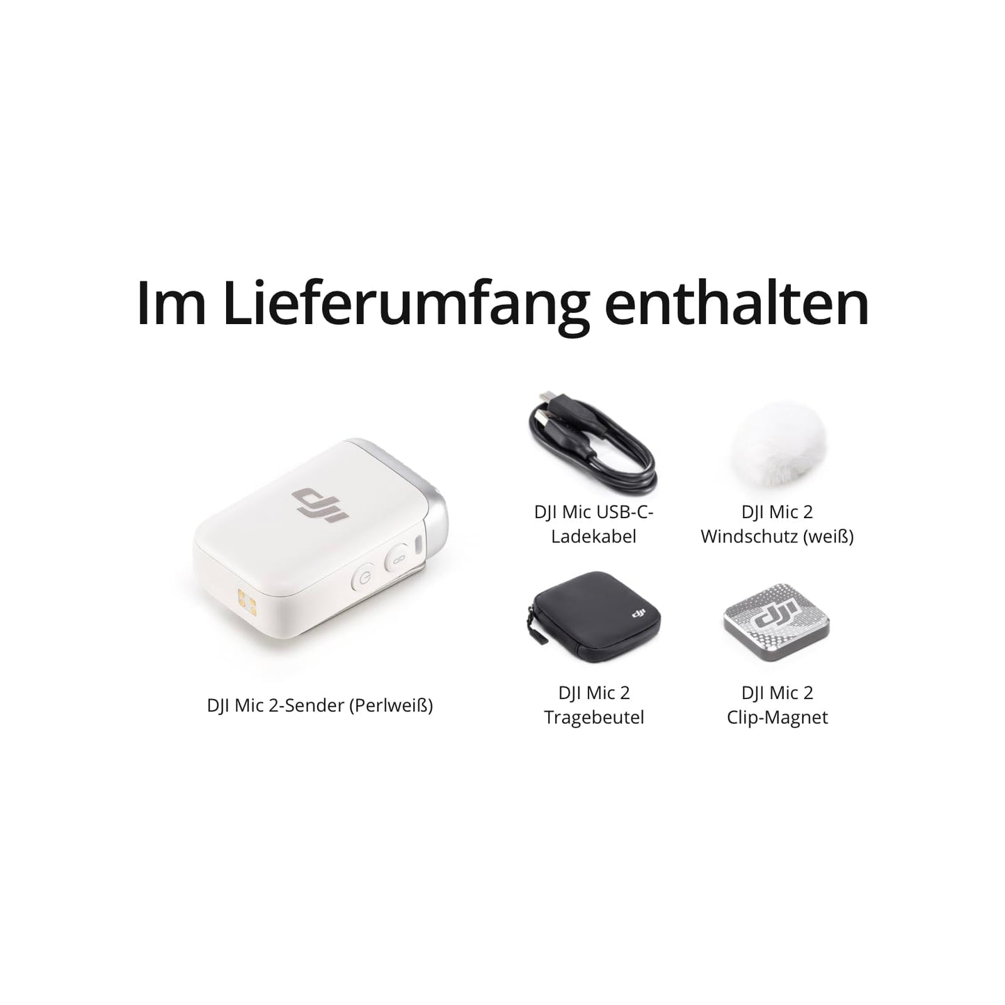 DJI Mic 2 Transmitter Pearl White (CP.RN.00000329.01)