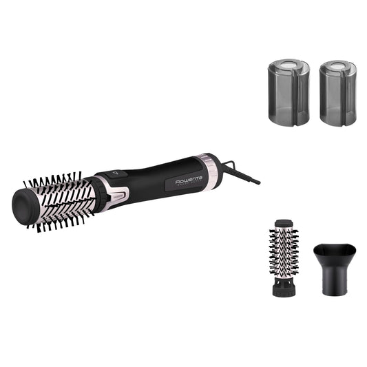 Rowenta CF9550 Brush Activ' Dry & Style Hot Air Brush, 2-in-1 Hot Air + rotating attachment, left/right rotation, Ionic Booster, including ceramic-coated brush attachments, White/Metallic Lilac