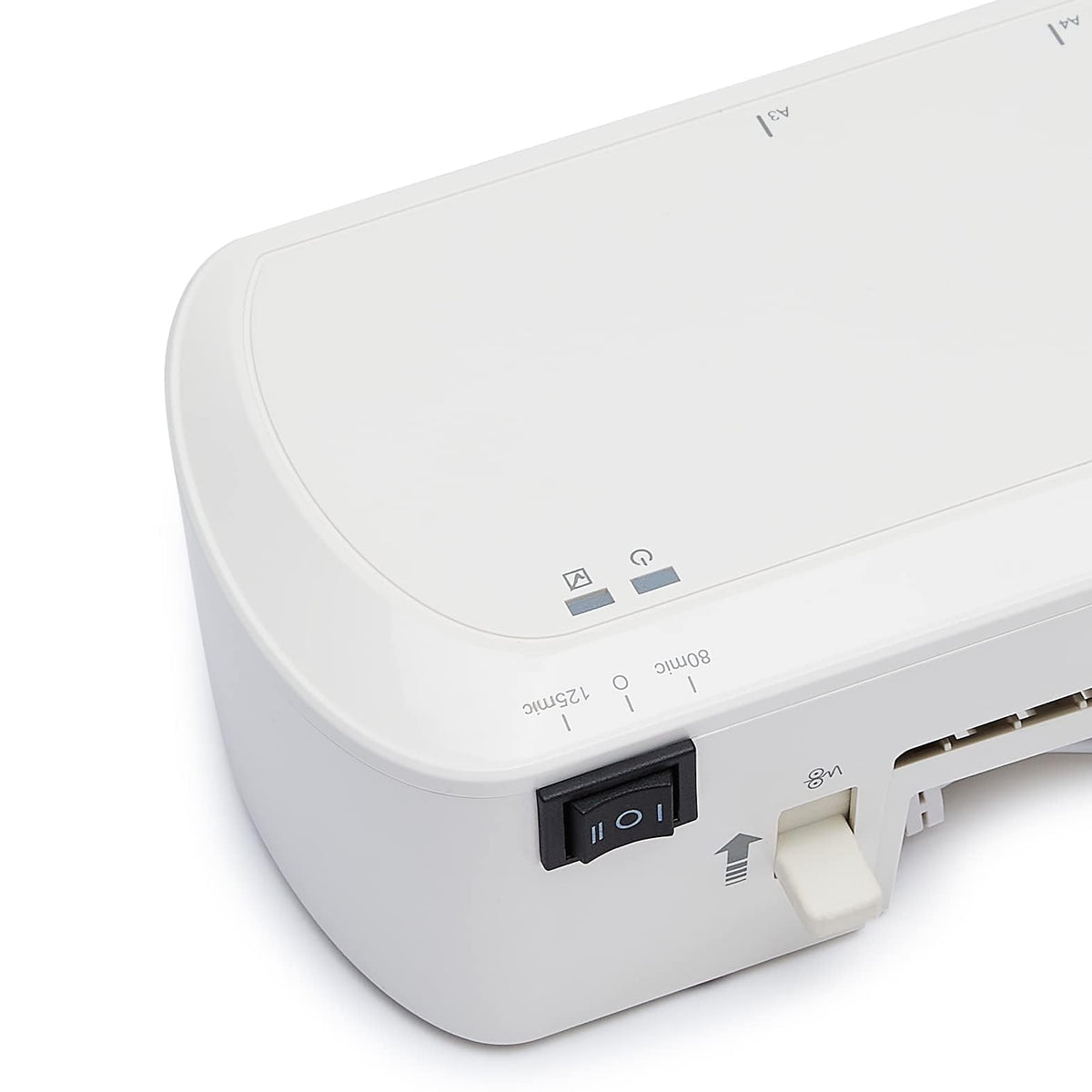 Amazon Basics Laminating Machine A3 Format, White, Including 20 Laminating Pouches - BS1-WHT-TW
