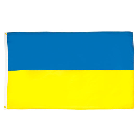 AZ FLAG - Ukraine Flag - 250x150 cm - Large Ukrainian Flag 100% Polyester with Brass Eyelets - 300g - K_214