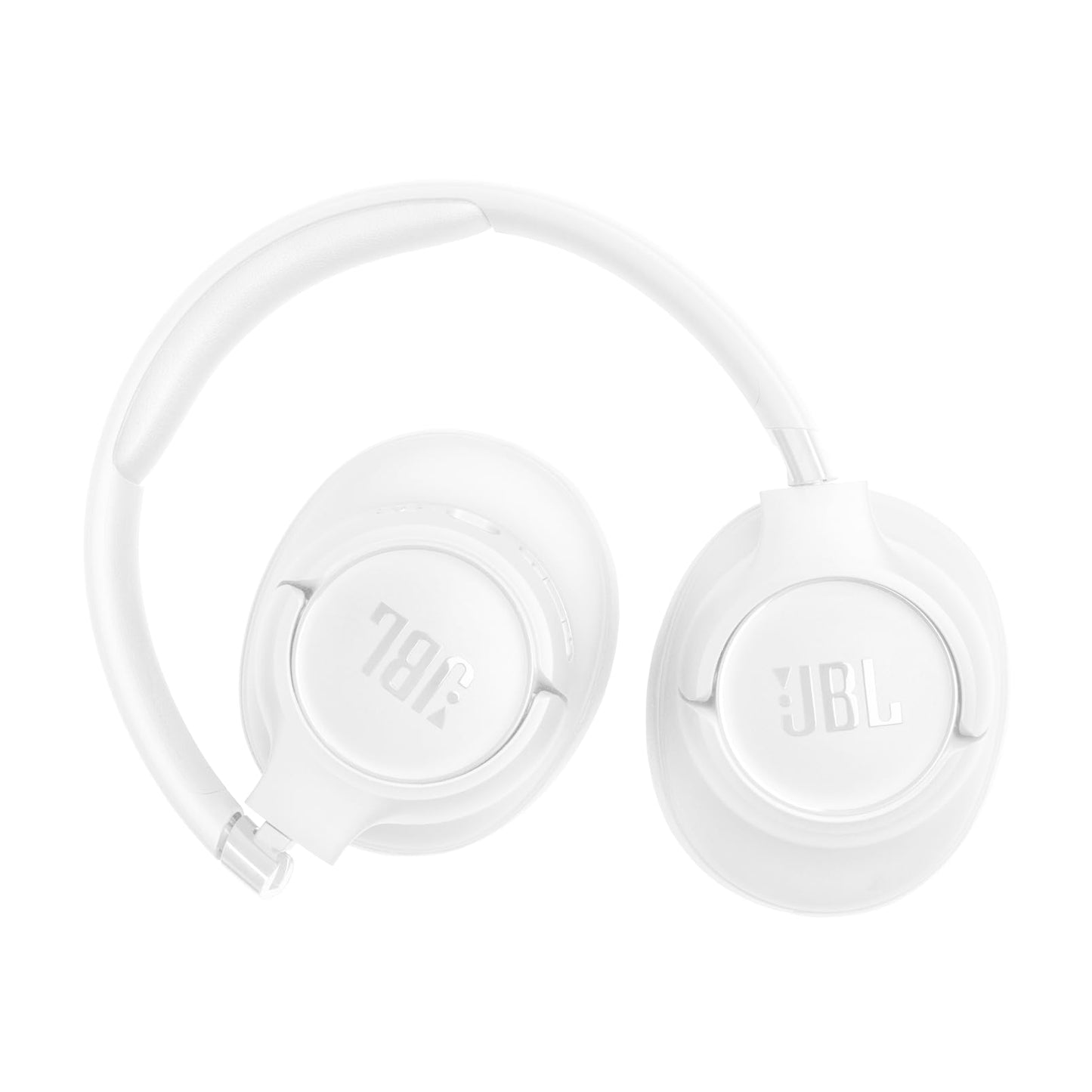JBL Tune 730 BT Wireless Over-Ear Headphones with JBL Pure Bass Sound, Up to 76 hours of music playback, Bluetooth 6.0, lightweight, foldable design, Google Fast Pair, Microsoft Swift Pair, White - JBLT730BTWHT