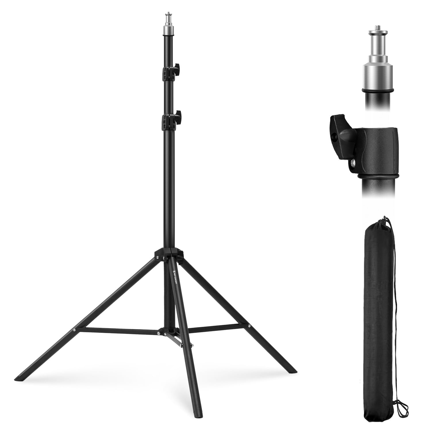 K&F CONCEPT 200CM Metal Photography Light Stand with Tripod Bag & 1/4" Srew - KF34.041U