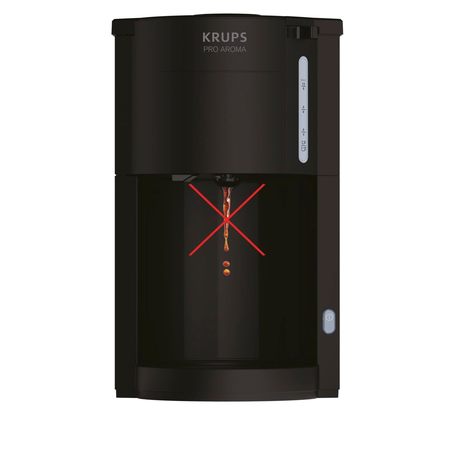 Krups Pro Aroma KM303810| Filter coffee machine 1 liter capacity | with thermos | 800 watts | for 10-15 cups of coffee | black
