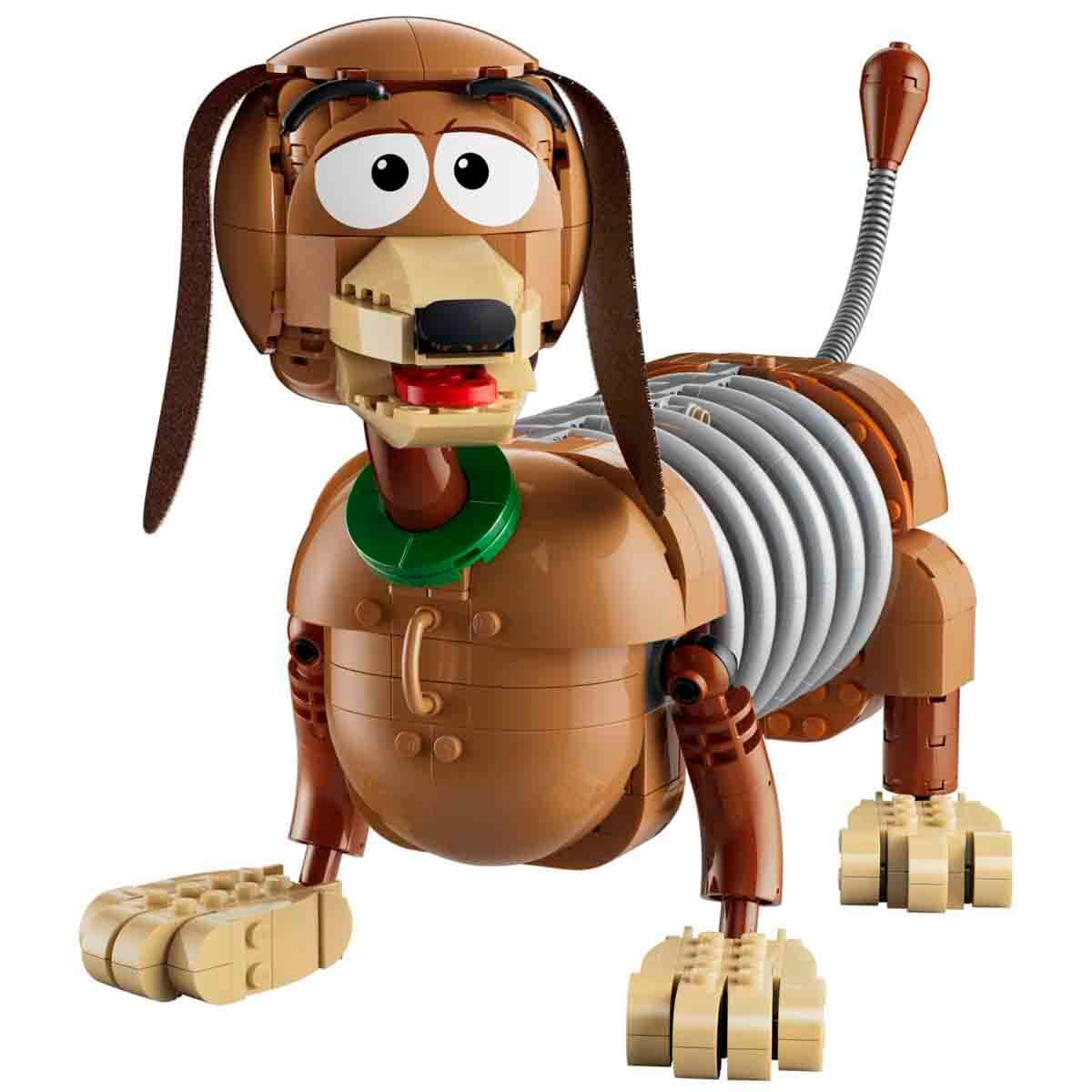 LEGO ǀ Disney and Pixar Toy Story: Slinky bookends - bookshelf decoration building set for adults - including Woody minifigure & dachshund figure - nostalgic gift for fans - 43301